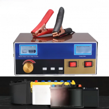 400W Smart Automatic 12V/24V Car Storage Battery Charger LCD 5-stage Intelligent Pulse Repair Lead Acid Lithium Battery 6-400AH