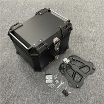 Universal Motorcycle Alloy Box High Quality Rear Luggage Box Waterproof 45L 65L Tail Case Trunk Pack Left and Right Storage