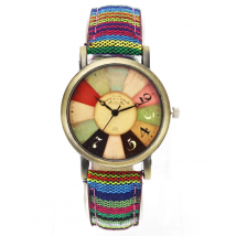 Popular Movie Pattern Retro Watches Unisex Men Women Military Camouflage Belt Denim Canvas Band Fashion Sport Quartz Wrist Watch