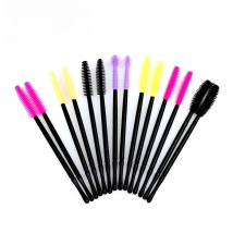 Fadvan 50Pcs/Pack Silicone Brushes Disposable Eyelash Tool Comb Mascara Wands Makeup Brushes Individual Applicator Kit for Eye
