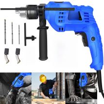 Power Electric Hammer Drill, 2 in 1 Function Rotary Hammer Drill, Variable Speed with Impact Drill Bit，360° Rotating Handle