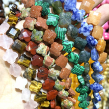 12MM Faceted Natural Stone Agates Jaspers Crystal Clover Shape Spacer Beads For Jewelry Making DIY Bracelet Necklace Accessories