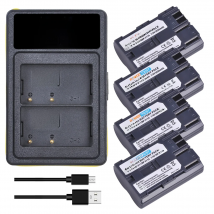 2650mAh BP-511 BP 511 BP511 BP511A Battery + LED USB Dual Charger for Canon EOS 40D 300D 5D 20D 30D 50D