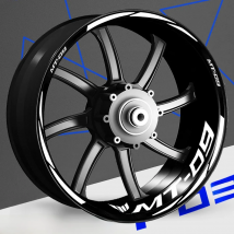 For MT-09 MT09 MT 09 Motorcycle Reflective Wheel Sticker Racing Rim Stripe Tape Decal Waterproof  Accessories