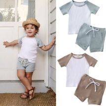 PUDCOCO Adorable Toddler Baby Girls Boys Kids Summer Clothes Short Sleeve T-shirt Tops + Shorts Pants Outfits Set 0-5Y