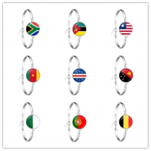South Africa,Mozambique,Liberia,Cameroon,Cape Verde,Papua New Guinea,Algeria,Belgium,Portugal National Flag Chain Bracelet Gift