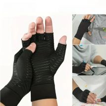 1Pair Copper Arthritis Gloves for Hand Pain Relief, Rheumatoid Osteoarthritis, Swelling, Carpal Tunnel, Compression Gloves