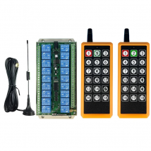 2000m DC12V 24V 18CH 433MHz Relay RF Wireless Remote Control Switch Receiver Transmitter Suction Antenna For LED Light or Motor