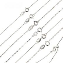 CLUCI Wome Necklace Solid 925 Sterling Silver Chain with Spring Clasp for Pendant SN008-SN023