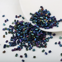 1000pcs 2x3mm Short Tube Glass Spacer Beads Gun Black Color Austria Crystal Round Hole Beads For Jewelry Making DIY Accessories