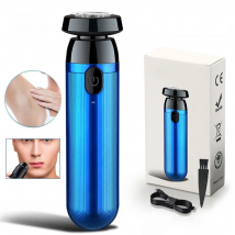 New Mini Electric Shaver Barber Electric Razor Long-Lasting Battery Portable USB Rechargeable Trimmer Blade Replacement Head