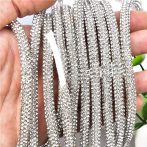 Dense Glass Crystal Strass Rhinestone Applique Strip Rope Cord Trim DIY Dress Waist Shoelaces Clothes Hoodie Drawstring Hairpin