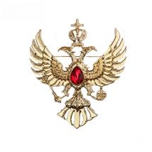 New Vintage Crystal Eagle Brooches Crown Men's Suit Coat Badge Corsage Collar Pin Brooch Jewelry Luxury Clothing Accessories
