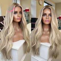Pre Plucked 13x6 Body Wave Lace Front Wig Ash Blonde Highlight Wig Human Hair Transparent 13x4 360 Hd Lace Frontal Wig For Women