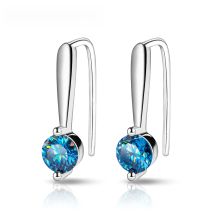 GIGAJEWE Moissanite D Nova Pink/Blue Color VVS1 1/0.6ct 925 Silver Drop Earring 18K Gold Plated  Diamond Test Passed Jewelry