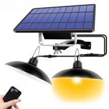 Amaryllis Double Head Solar Pendant Light Outdoor Indoor Solar Lamp With Line Warm White/White Lighting For Camping Garden Yard