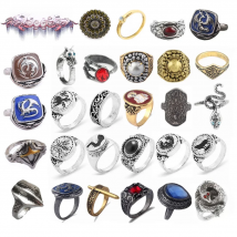 Game Dark Souls Rings for Men Vintage Havel's Demon's Scar Chloranthy Serpent Leo Darkmoon Ring Halloween Jewelry Gift