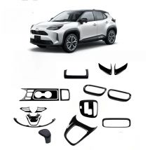 For Toyota Yaris Cross 2020 21 2022 ABS Black interior Accessories window swtich gear shift watercup panle steering wheel cover