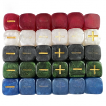 Dice-6-Sided 10pcs Marbled Effect "+,-" Dice Brand New Pearlized Effect  Fate Dice for Fate & Fudge Game Board Game Desk Game