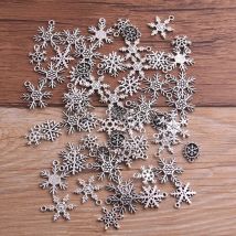 20pcs Mixed Christmas Snowflake Charms Pendants For Jewelry Making Diy Handmade Jewelry
