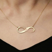Personalized Infinity Symbol Pendant Stainless Steel Necklace Women Custom Two Names Engraving Date Couple Valentine's Day Gifts