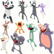 1 Pc 3D Stereoscopic Animal Bookmark Original PVC Creative Literary Creation Funny Cat Student Stationery Reading Aid
