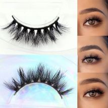 LEHUAMAO Mink Lashes 3D Short Mink Eyelashes Natural False Eyelashes Fake Lashes Makeup Mink Lashes Extension 13-14mm Eyelashes