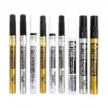 Golden Liquid Chrome Marker Set 0.7/1.0/2.0mm Art Liquid Fade-proof Metal Mirror Chrome Markers Craftwork Pen Accessories