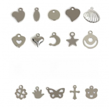 10-50Pcs Small 6-39mm 316 Stainless Steel Heart Shell Stars Butterfly Charms Pendant for DIY Necklace Jewelry Making Findings