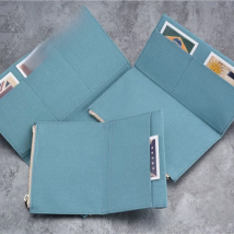 Fromthenon Travelers Notebook Zipper Pocket Card Holder Storage Bag for Midori Passport Standard Size Diary Vintage Stationery