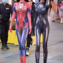 2024 Costume For Spider Women Cosplay Superhero Costume Black Cat Tight 3d Printing Jumpuit Bodysuit Toys Festival Gift