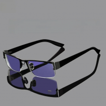 VANLOOK Myopia Glasses Mens Half Frame Metal Eyewear-0.50-1.00-1.25-1.50-2.00--2.50-3.00-3.50-4.00-4.50-5.00-5.50-6.00