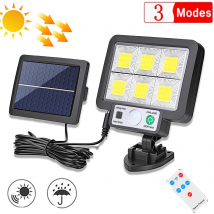 Lampada da parete solare divisa per esterni a LED 3 modalità senso del movimento dell'acqua Lampione stradale da giardino solare per applique da parete di sicurezza da giardino