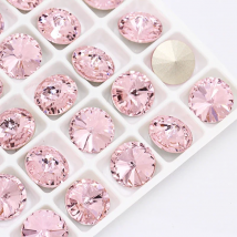 Red Rose Round k9 Glass Crystal Rhinestones Strass pointback Stones Glue On Clothing/Garment Weeding Dress Jewelry Diy Crafts