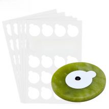 Kekelala 100pcs Eyelash Extension Glue Sticker Shim Paper Pads And Round Jade Stone Holder Set