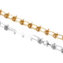 1Pc Stainless Steel Tie Knot Wire Chain Necklaces For Women Men Hip Hop Exaggerated Choker Necklace Chain Fashion Jewelry