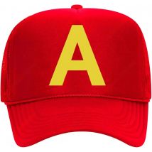 Capital Letter A Trucker Hat Chipmunks Hats Red Blue Green Kids Men Women Baseball Hats Adjustable Embroidered Letter Cap
