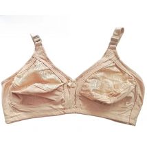 BingYanFuShi Wire-free Cotton Bra Sexy Lace Full Coverage Bras For Women Push Up Minimizer Soft Nopadded Size 36-50 CDEF Cup C02