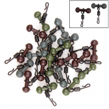 20Pcs Carp Fishing Tackle With Rolling Quick Change Swivels Carp Fishing Chod Beads Release Rig Heli Chod Beads