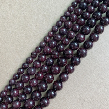 Natural Stone B Quality Dark Red Garnet Round Loose Beads 15" Strand 4 6 8 10 12 MM Pick Size For Jewelry Making DIY