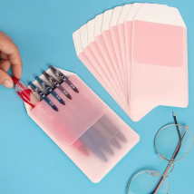 3pcs Doctors Nurses Pocket Pen Case Gel Pen Pouch PVC Leak-proof Ink Pen Holder Bag for Medical Workers Protective Sleeve