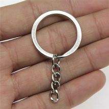 WYSIWYG 10pcs 2 Colors 28mm Key Ring Keychain Split Ring With Chain DIY Key Rings Key Chains Jewelry Findings & Components