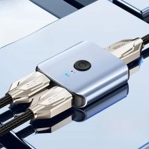 llano HDMI 2.0 Switch, Ultra HD 4K Bi-Directional HDMI Switcher Splitter Supports 4K@60Hz, Aluminum HDMI Switcher Selector