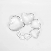 10-50pcs 6-30 mm Heart Shape Flat Back Glass Cabochon Transparent Clear Crystal Cabochon Cameo For Diy Jewelry Making Supplies
