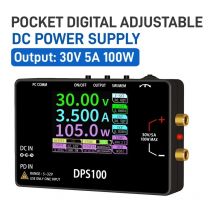 DPS100 30V 5A Tragbares DC-Netzteil 100W Ausgang Digitales CNC-einstellbares DC-stabilisiertes Netzteil Typ-C-DC-Eingangsanschluss