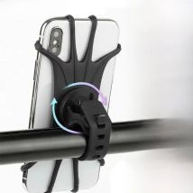 360 Rotatable Mobile Phone Bicycle Motorcycle Holder Bike Safe Bracket Silicone Support Silicone Pull Type For All Phone Stand