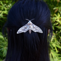 Luna Moth French Barrette Gothic Witch Hairpin Accessories Moon Phase Butterfly Hair Clip For Women Hair Jewelry