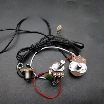 Guitar Wiring Harness 3 Pickups 1V1T A500K Push Pull & B500K Big Pots 3 Way Toggle Switch with 6.35 Output Jack