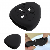 2 Buttons Soft Silicone Straight Plate Car Key Case Fit for Toyota Avensis Camry Corolla Rav4 Kluger Land Cruiser Prado Yaris