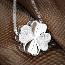 925 Sterling Silver clover Necklaces & Pendants For Women Fashion Lady Festival Gift Sterling-silver-jewelry